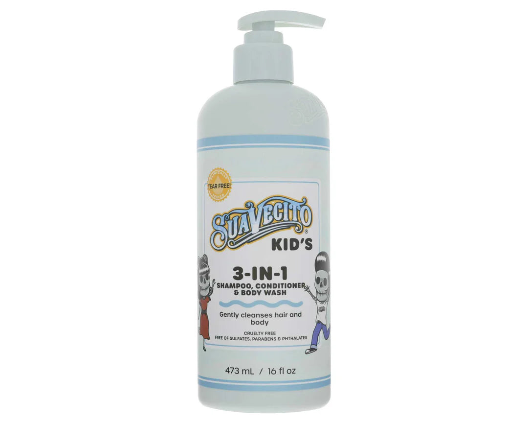 SUAVECITO Kids 3-in-1 Shampoo, Conditioner & Body Wash