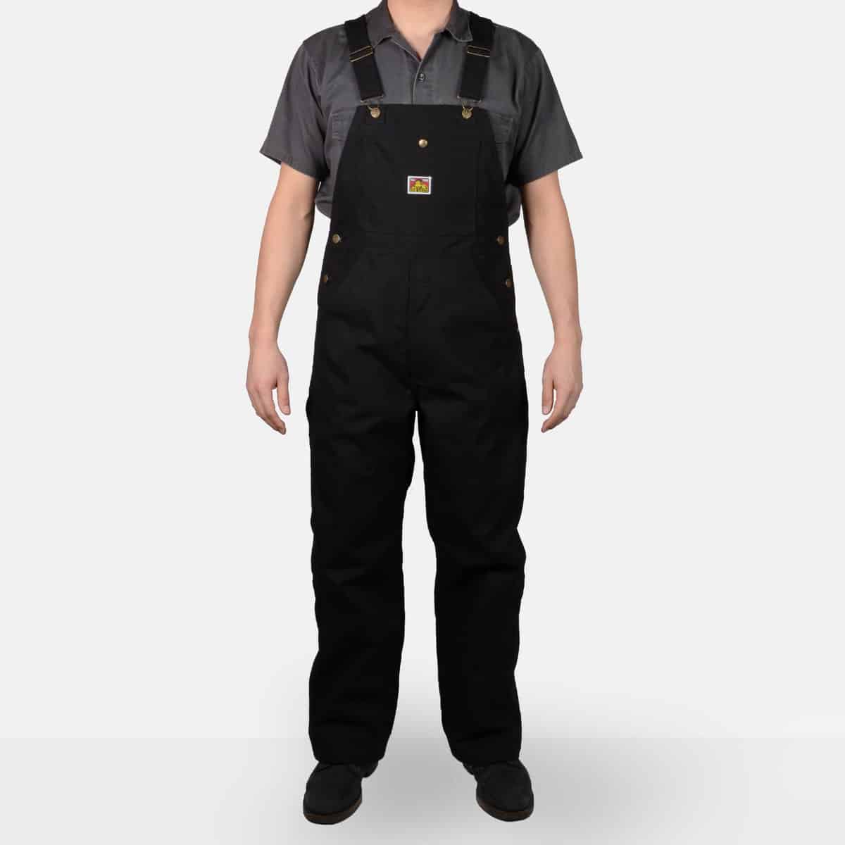.BEN DAVIS BIB OVERALLS - (BLACK)