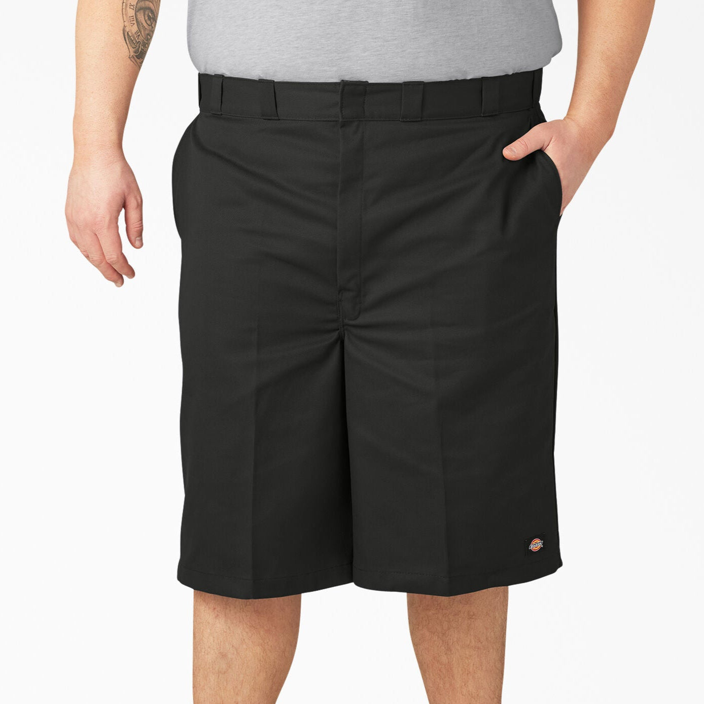 DICKIES LOOSE FIT FRONT WORK SHORTS, 13" (BLACK)