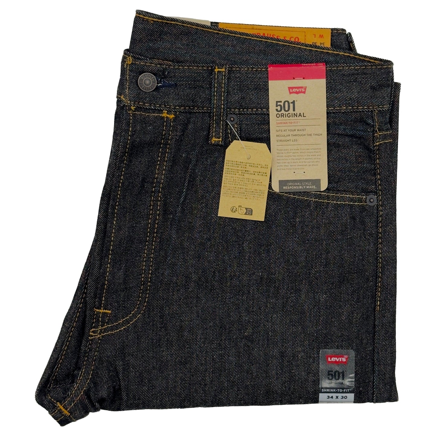 501® ORIGINAL SHRINK-TO-FIT™ MEN'S JEANS Black