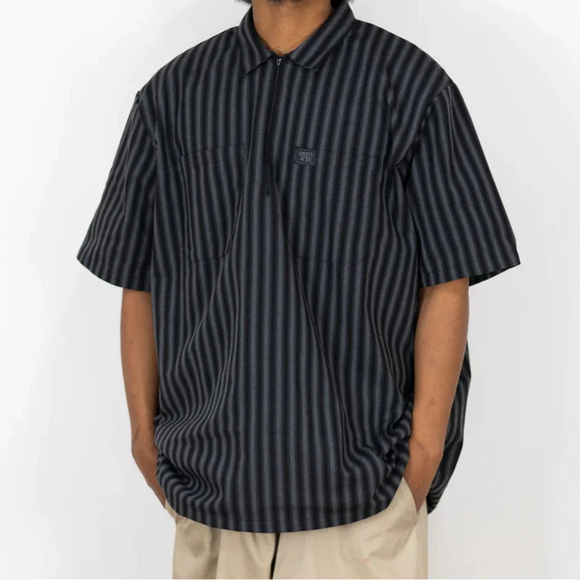 FB COUNTY SHORT SLEEVE CHECKER ZIP SHIRT