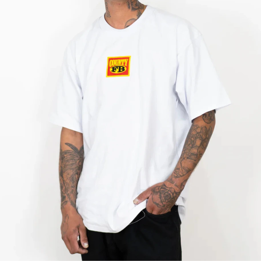 FB COUNTY EMBROIDERED BOX LOGO HEAVY HARD T-SHIRT