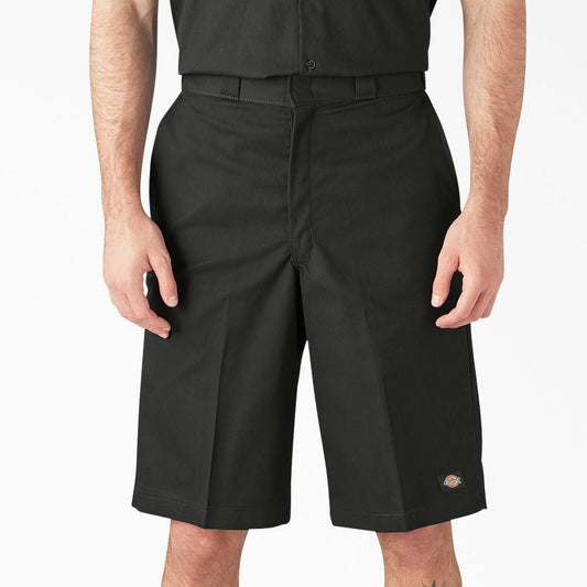 DICKIES LOOSE FIT FRONT WORK SHORTS, 13" (BLACK)