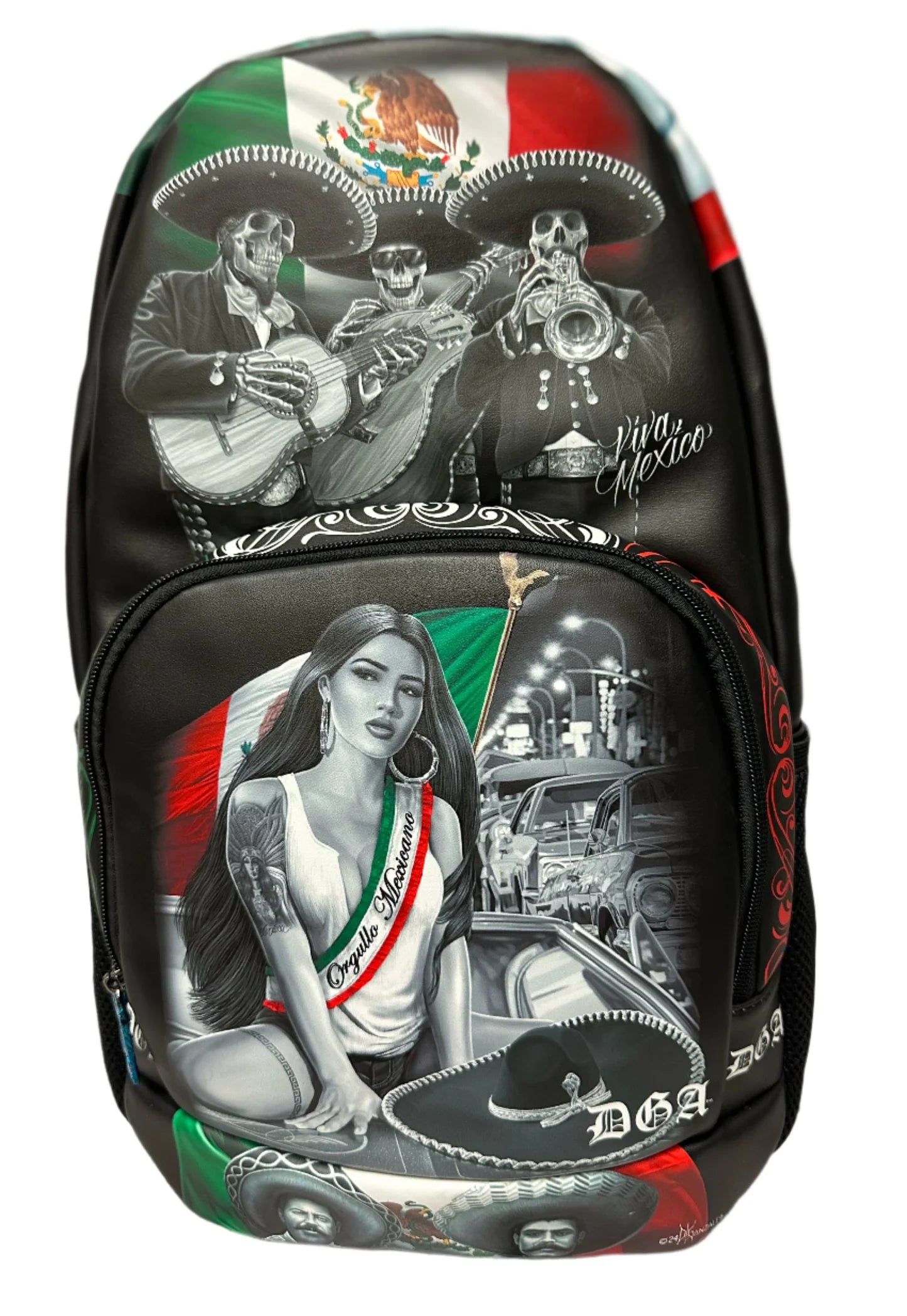 DGA BACK PACK PU-LEATHER/CLOTH