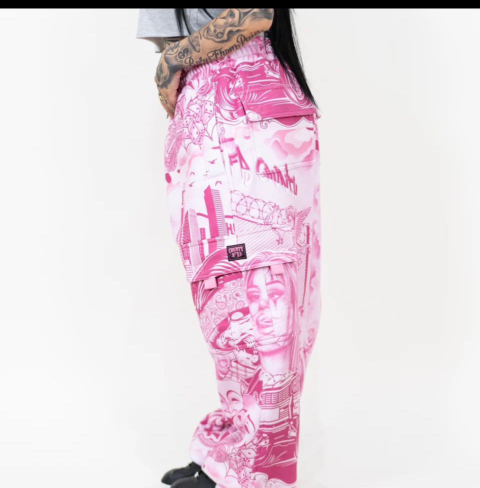 .NEW FB COUNTY TATTED GRAFFITI SWEATPANT