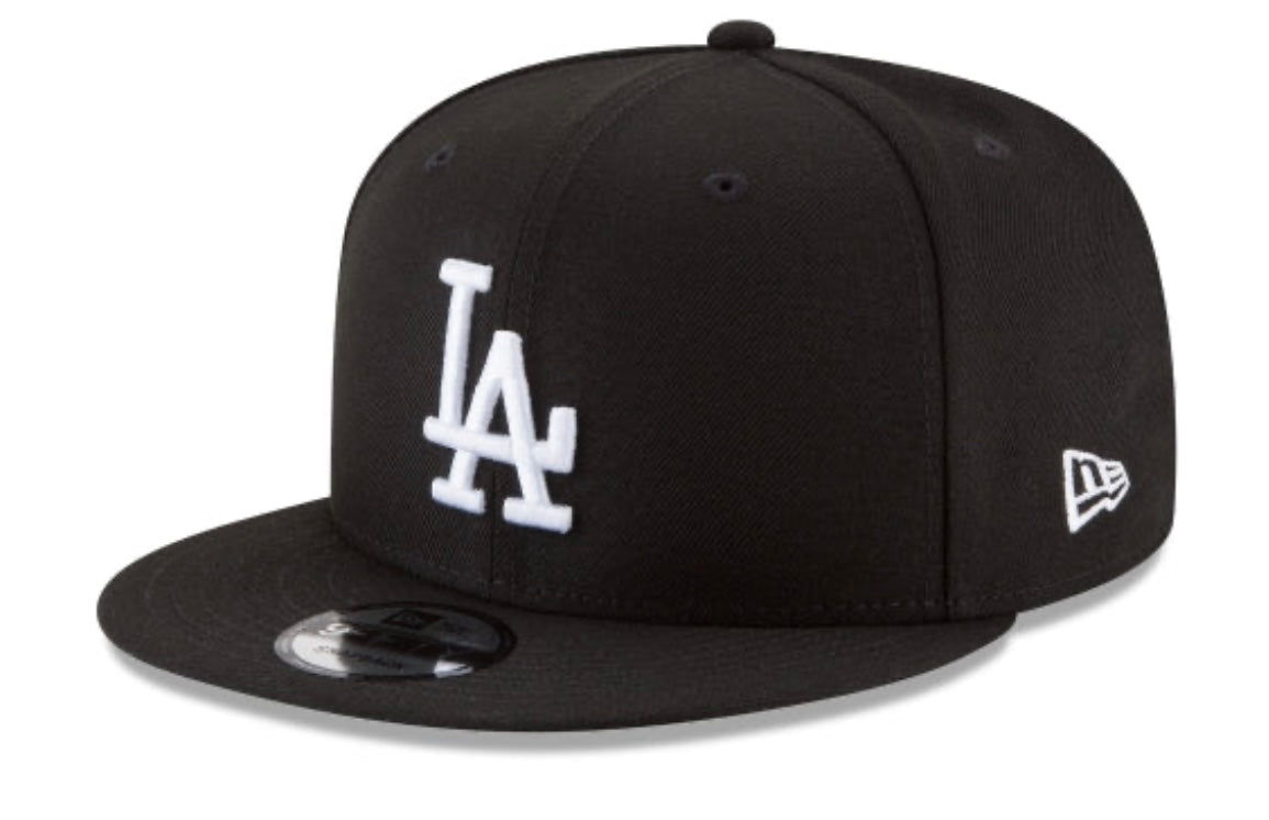 NEW ERA Los Angeles Dodgers Basic Black and White 9FIFTY Snapback
