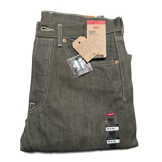 501® ORIGINAL SHRINK-TO-FIT™ MEN'S JEANS OLIVE GREEN
