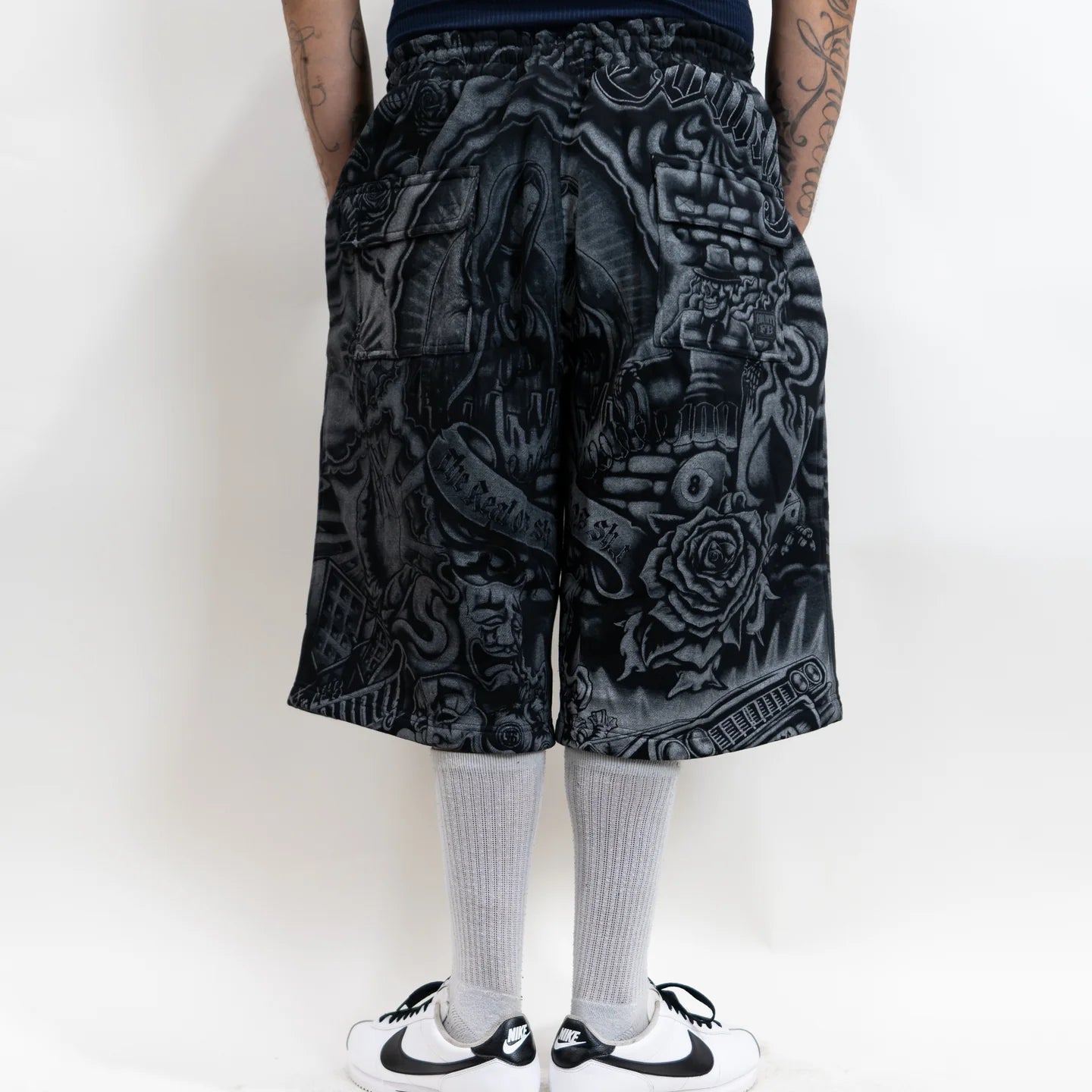 .FB COUNTY INKED UP BAGGY FLEECE SHORTS
