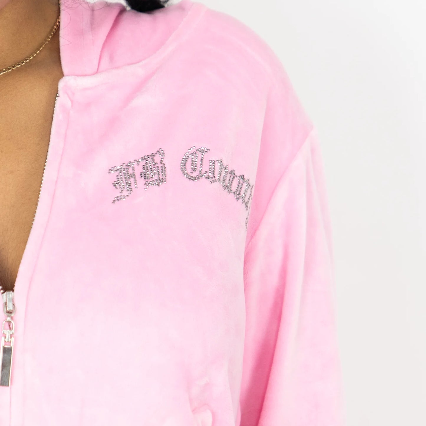 FB COUNTY WOMEN'S RHINESTONE VELOUR TRACKSUIT