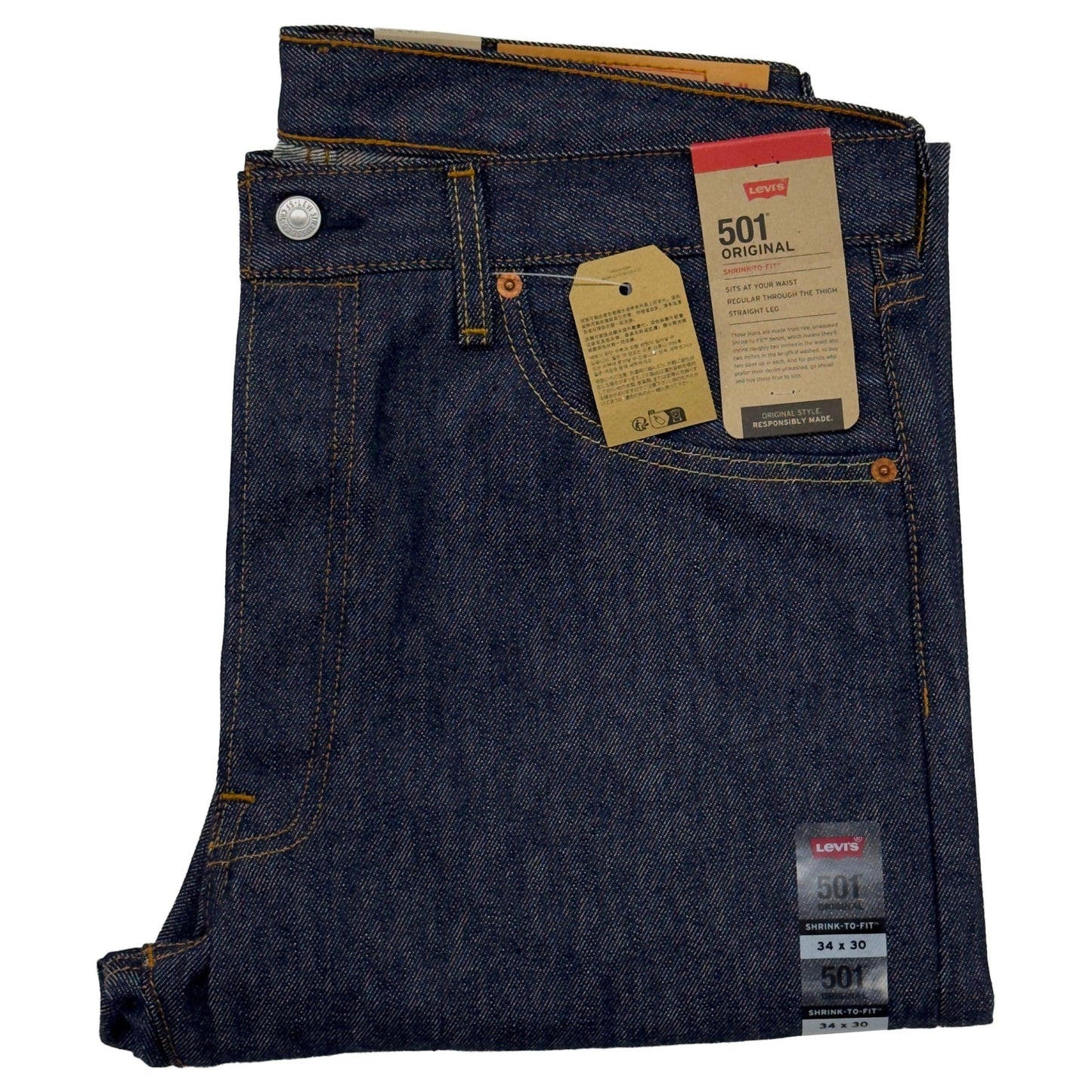 501® ORIGINAL SHRINK-TO-FIT™ MEN'S JEANS INDIGO BLUE