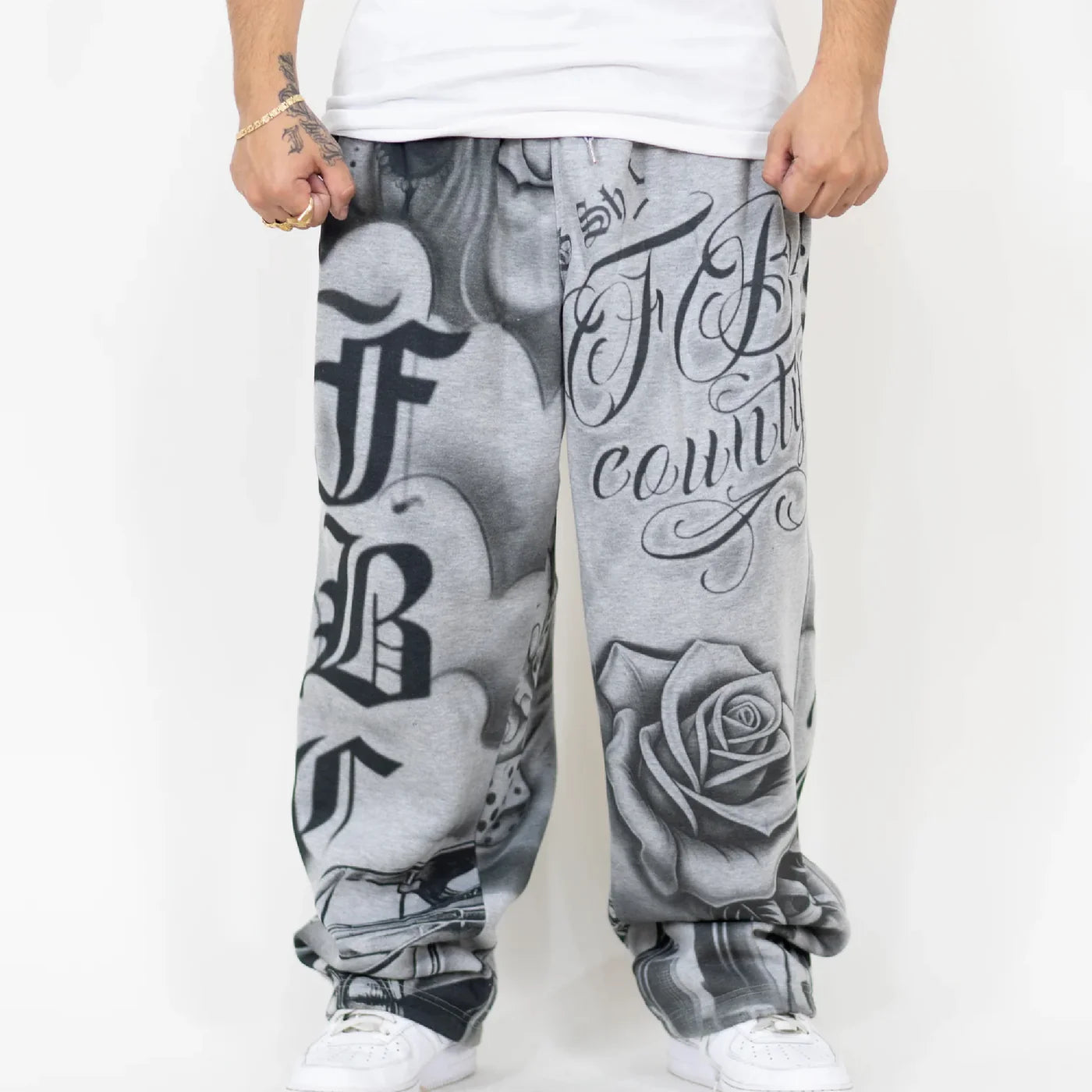 .NEW FB COUNTY TATTED UP SWEATPANTS