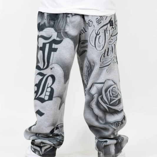 .NEW FB COUNTY TATTED UP SWEATPANTS