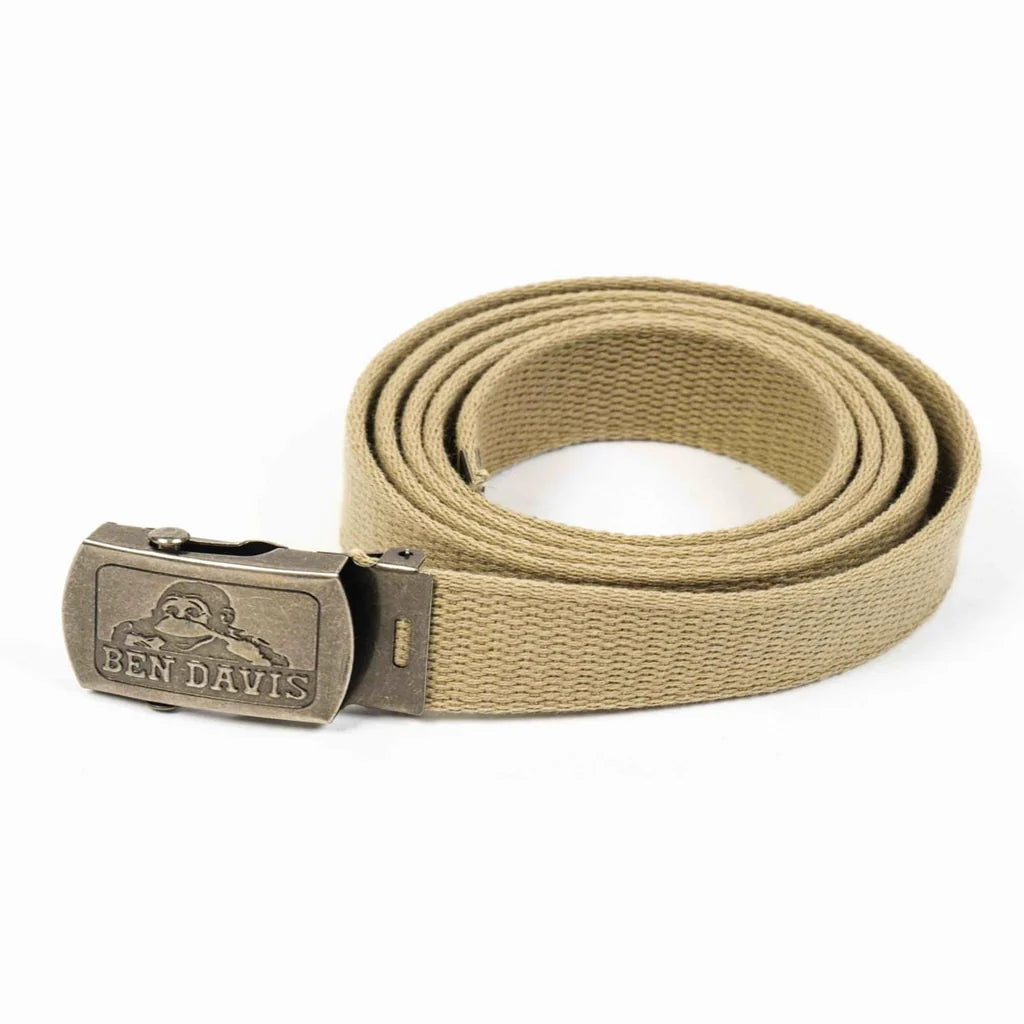 BEN DAVIS Webbed Belt - Khaki